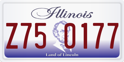 IL license plate Z750177