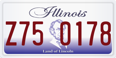 IL license plate Z750178