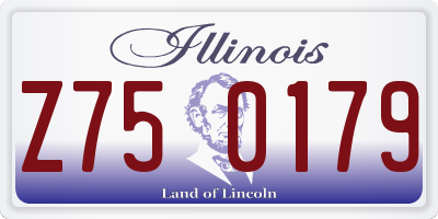 IL license plate Z750179