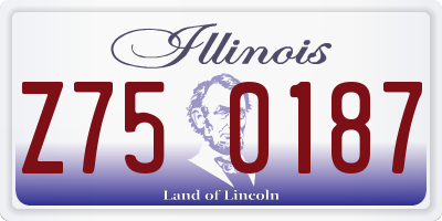 IL license plate Z750187