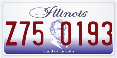 IL license plate Z750193