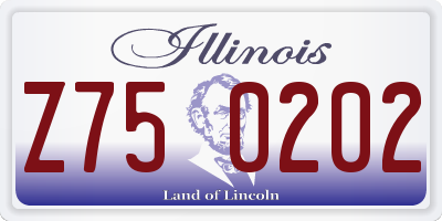 IL license plate Z750202