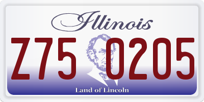 IL license plate Z750205