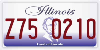 IL license plate Z750210