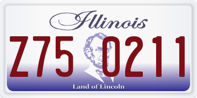 IL license plate Z750211