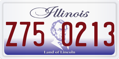 IL license plate Z750213