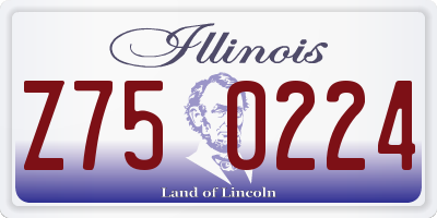 IL license plate Z750224