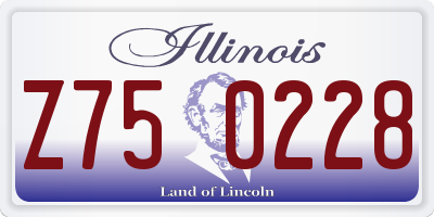 IL license plate Z750228