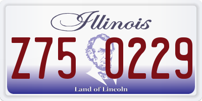 IL license plate Z750229