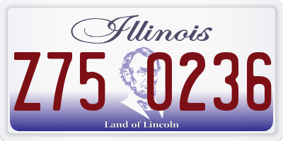 IL license plate Z750236