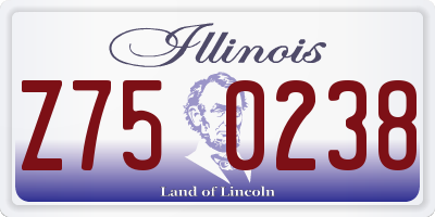 IL license plate Z750238
