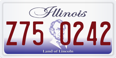 IL license plate Z750242
