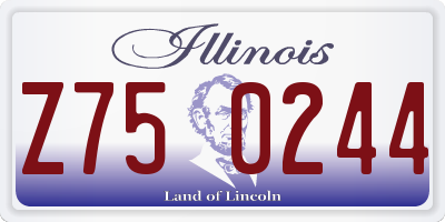 IL license plate Z750244