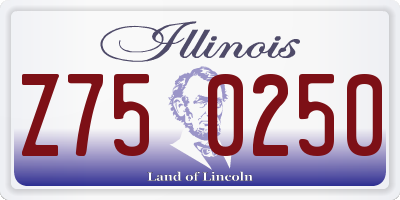 IL license plate Z750250