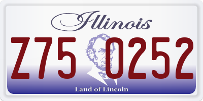 IL license plate Z750252