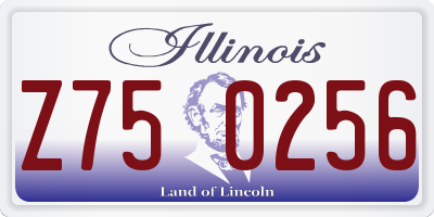 IL license plate Z750256