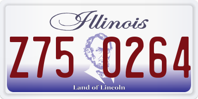 IL license plate Z750264