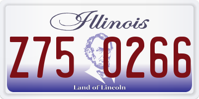 IL license plate Z750266