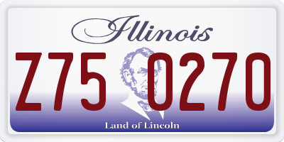 IL license plate Z750270