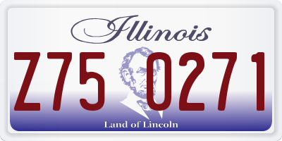 IL license plate Z750271
