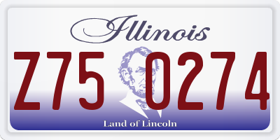 IL license plate Z750274