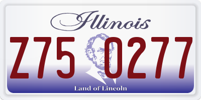 IL license plate Z750277