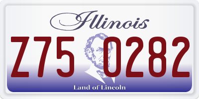 IL license plate Z750282