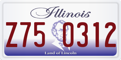 IL license plate Z750312