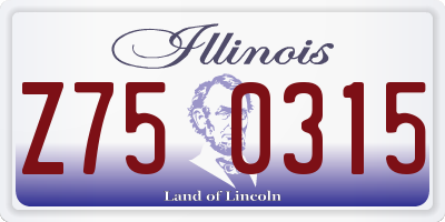 IL license plate Z750315
