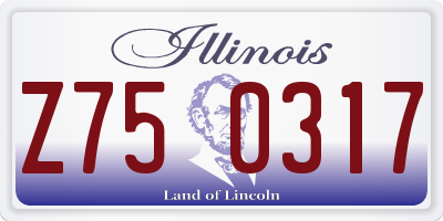 IL license plate Z750317
