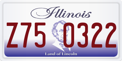 IL license plate Z750322