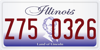 IL license plate Z750326