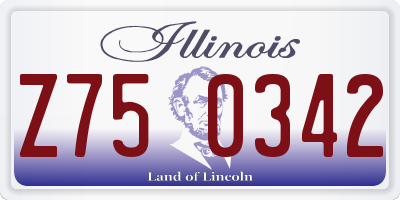 IL license plate Z750342