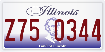 IL license plate Z750344