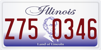 IL license plate Z750346