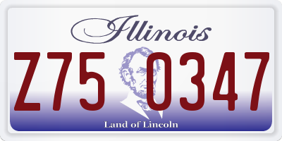 IL license plate Z750347