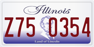 IL license plate Z750354