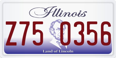 IL license plate Z750356