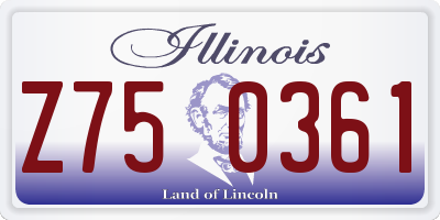 IL license plate Z750361