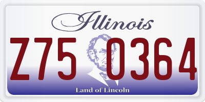IL license plate Z750364