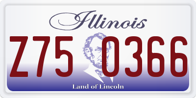 IL license plate Z750366