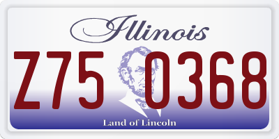 IL license plate Z750368
