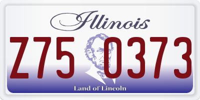 IL license plate Z750373