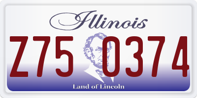 IL license plate Z750374