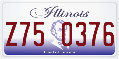 IL license plate Z750376