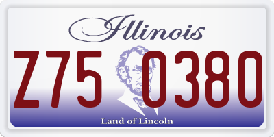 IL license plate Z750380