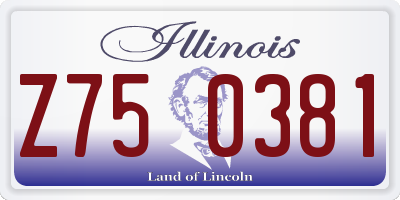 IL license plate Z750381