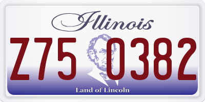 IL license plate Z750382