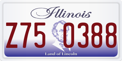 IL license plate Z750388