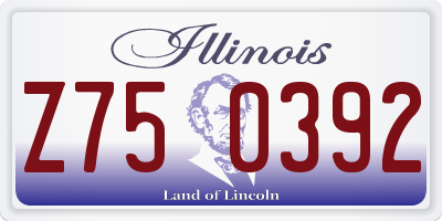 IL license plate Z750392